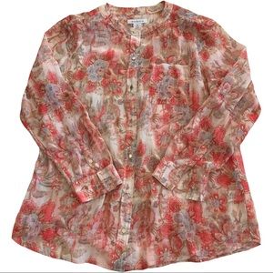 Liz Claiborne XL sheer 2 pc blouse